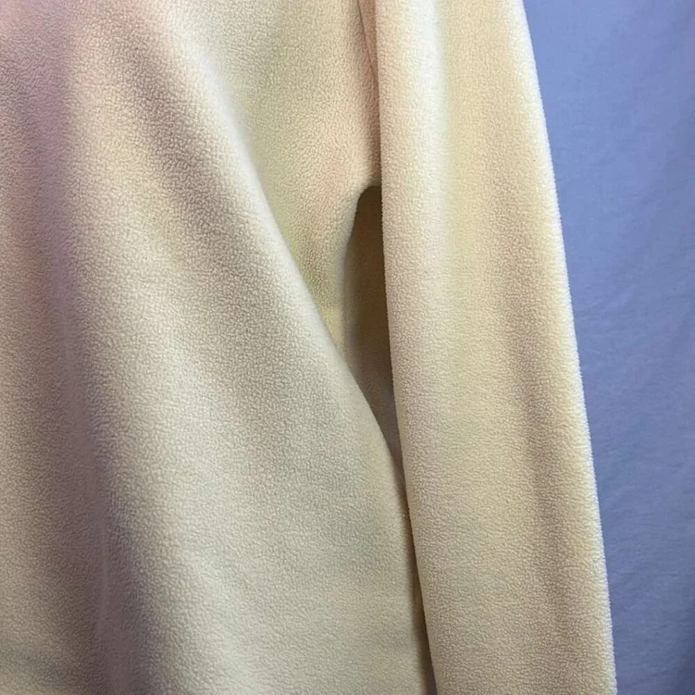 L.L. Bean 1/4 Zip Yellow‎ Fleece Lagenlook Luxury Classic Casual Outdoors Basic
